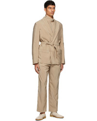 Lemaire Beige Double Breasted Blazer