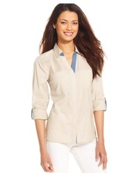 Style&co. Button Down High Low Shirt
