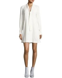 See by Chloe Tie Neck Long Sleeves A Line Dress