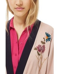 Topshop Tiger Embroidered Duster Coat