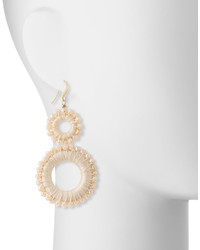Lydell NYC Crystal Wrapped Double Drop Earrings