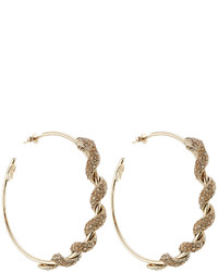 Roberto Cavalli Embellished Hoop Earrings