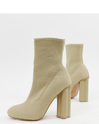 ASOS DESIGN Eliza Knitted Heeled Sock Boots