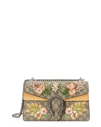 Gucci Small Dionysus Embellished Gg Supreme Genuine Python Shoulder Bag