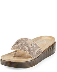 Donald J Pliner Fifi Brocade Embellished Flat Sandal