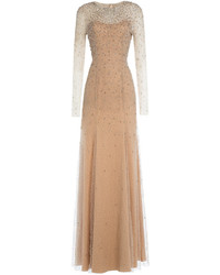 Jenny Packham Embellished Floor Length Gown