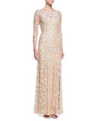 Jenny Packham Jewel Embroidered Tulle Illusion Gown