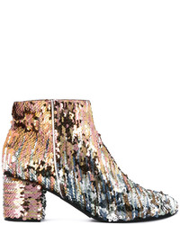 Pollini Sequins Embellished Ankle Length Boots