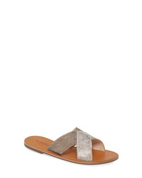 Schutz Amariles Crystal Embellished Slide Sandal