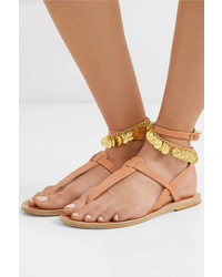 Ancient Greek Sandals Estia Flouria Embellished Leather Sandals