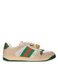 Gucci Screener Sneakers With Embellisht