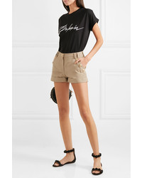 Balmain Button Embellished Cotton And Shorts