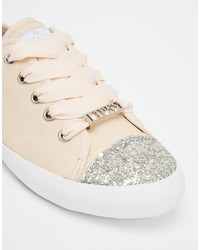 Lipsy Anna Nude Embellished Sneaker Sneakers