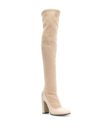 Fabi Embellished Heel Thigh Boots