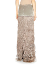Tom Ford Feather Embellished Column Maxi Skirt