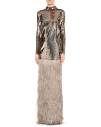 Tom Ford Feather Embellished Column Maxi Skirt