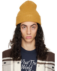 Tan Embroidered Beanie