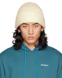 Off-White Embroidered Beanie