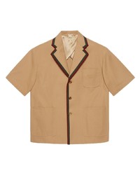 Gucci Embroidered Logo Single Breasted Jacket