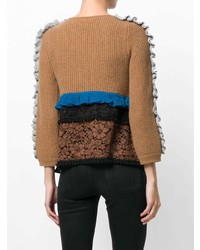Antonio Marras Embroidered And Frill Detailed Sweater