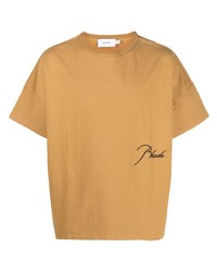 Rhude Embroidered Logo Cotton T Shirt