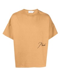 Rhude Embroidered Logo Cotton T Shirt