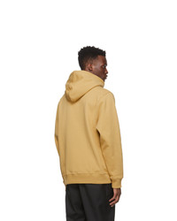 Stussy Beige Embroidered Stock Logo Hoodie