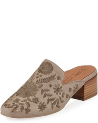 Gentle Souls Eida 2 Embroidered Leather Mule