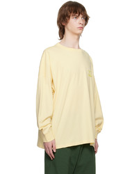 Martine Rose Yellow Embroidered Long Sleeve T Shirt