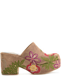 Laurence Dacade Embroidered Slip On Mules