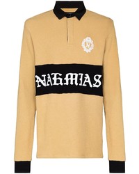 Nahmias Logo Embroidered Long Sleeve Polo Shirt