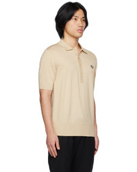 Fred Perry Beige Embroidered Polo