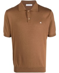 Manuel Ritz Logo Embroidered Organic Cotton Knitted Polo Shirt