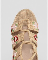 Asos Tahiti Embroidered Sandals
