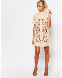 Fashion Union Shift Dress With Embroidery