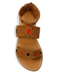 Soludos Embroidered Suede Sandals