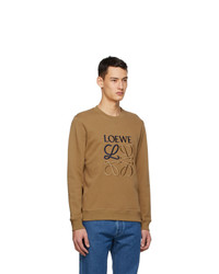 Loewe Brown Cotton Anagram Embroidered Sweatshirt