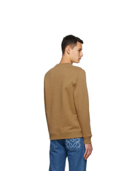 Loewe Brown Cotton Anagram Embroidered Sweatshirt