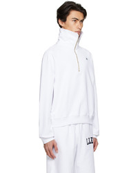 Recto White Embroidered Sweatshirt