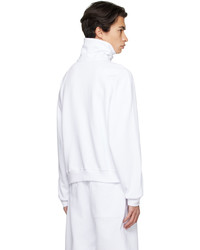 Recto White Embroidered Sweatshirt