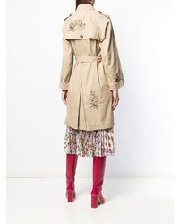 RED Valentino Red Embroidered Trench Coat