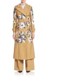 Erdem Susan Embroidered Trench Coat