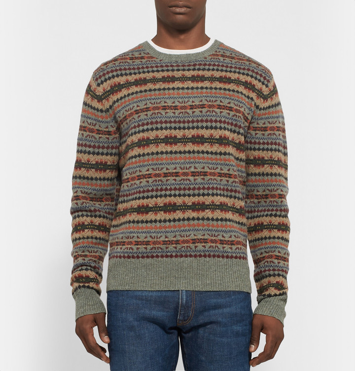 Polo Ralph Lauren Fair Isle Wool Blend Sweater, $300 | MR PORTER ...