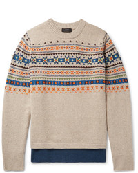 Joseph Fair Isle Wool Sweater