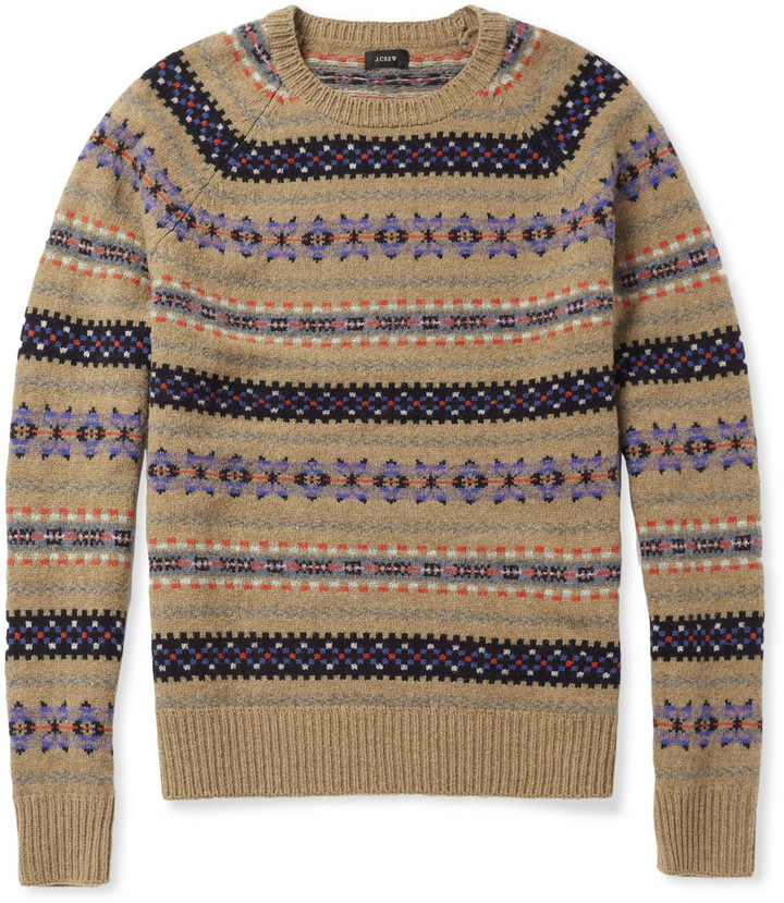 J.Crew Fair Isle Wool Sweater, $120 | MR PORTER | Lookastic