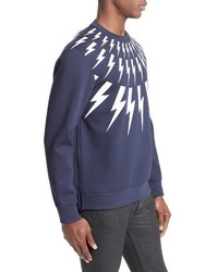 Neil Barrett Fair Isle Thunderbolt Sweatshirt