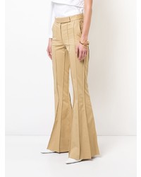 Rosie Assoulin Vertical Stitching Bootcut Trousers