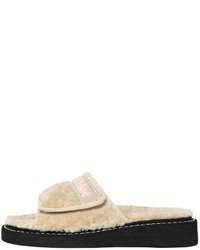 See by Chloe 40mm Faux Shearling Slide Sandals