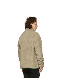 John Elliott Reversible Brown And Purple Polar Fleece Jacket