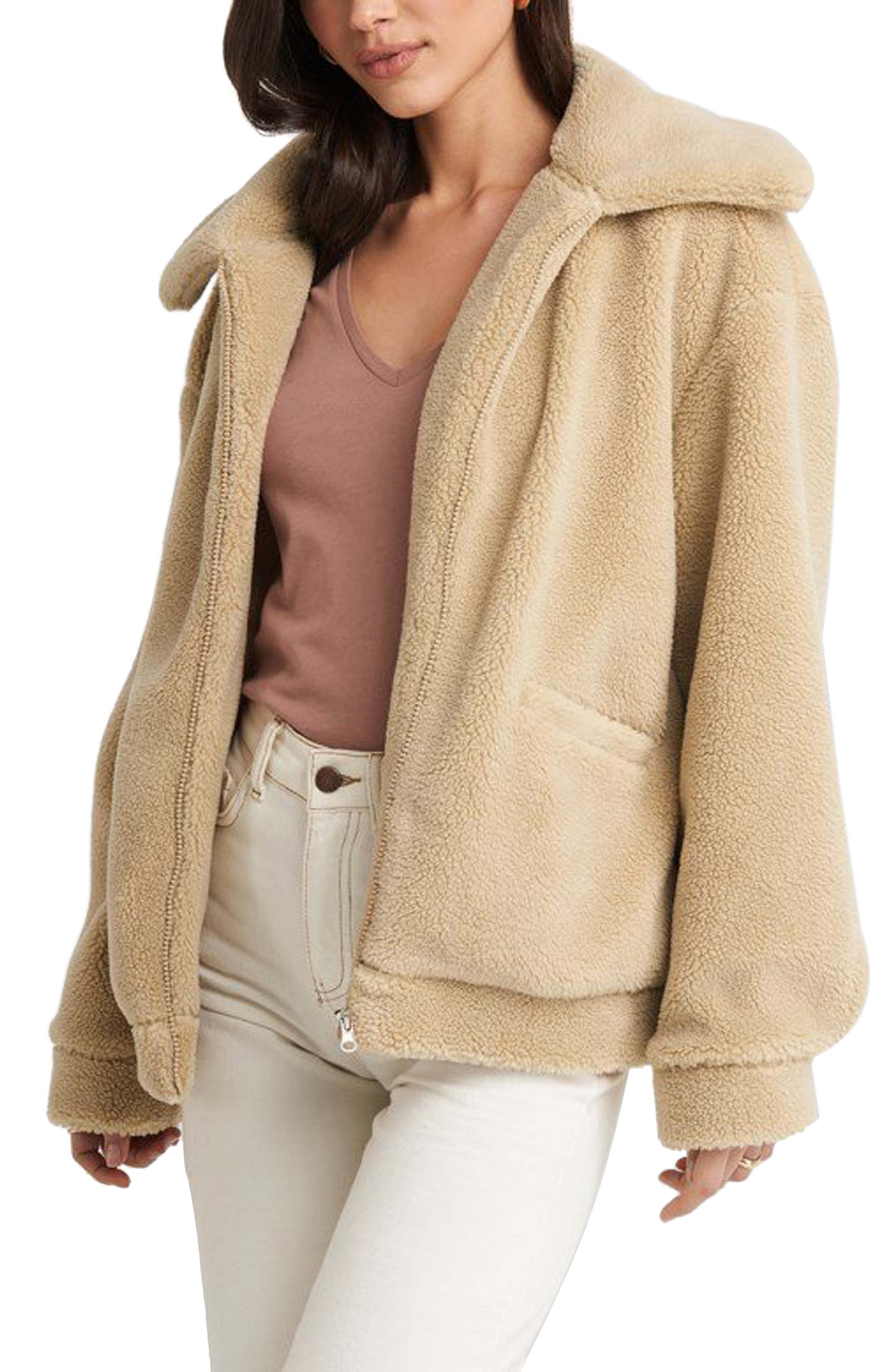 NA-KD Teddy Biker Jacket, $32 | Nordstrom | Lookastic